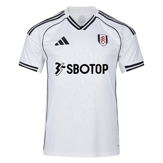 White-Black - Front - Fulham FC Mens 2025-26 Home Shirt