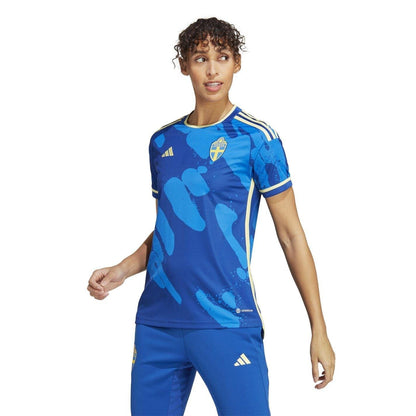 Blue - Lifestyle - Adidas Womens-Ladies 2023 Sweden Away Shirt