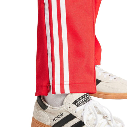 Red - Lifestyle - Adidas Womens-Ladies Originals Sporty And Rich Wide Leg Tracksuit Bottoms
