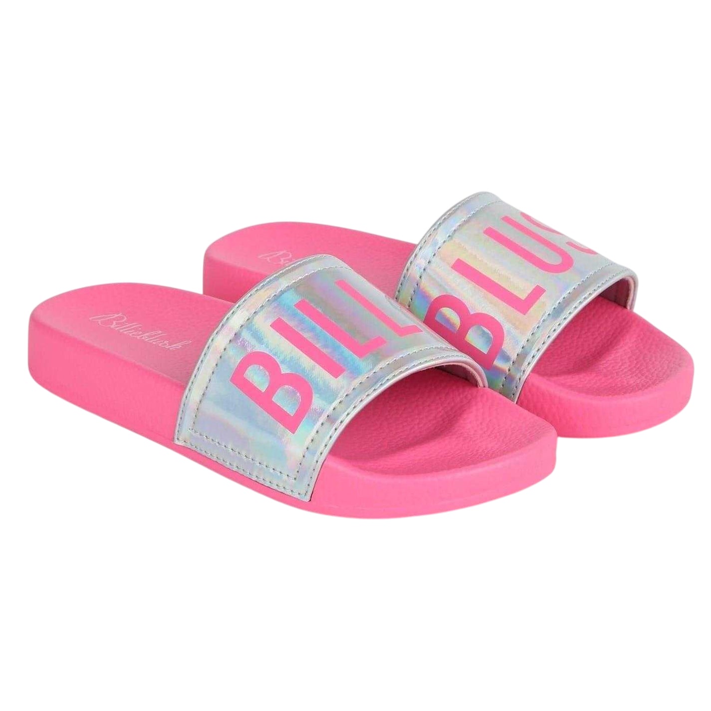 Pink - Side - Billieblush Girls Beach &amp; Pool Flat Slides