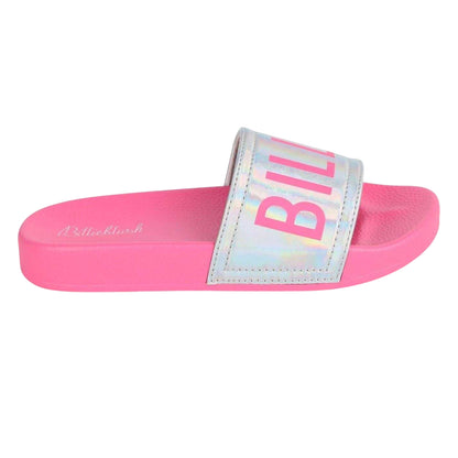 Pink - Front - Billieblush Girls Beach &amp; Pool Flat Slides