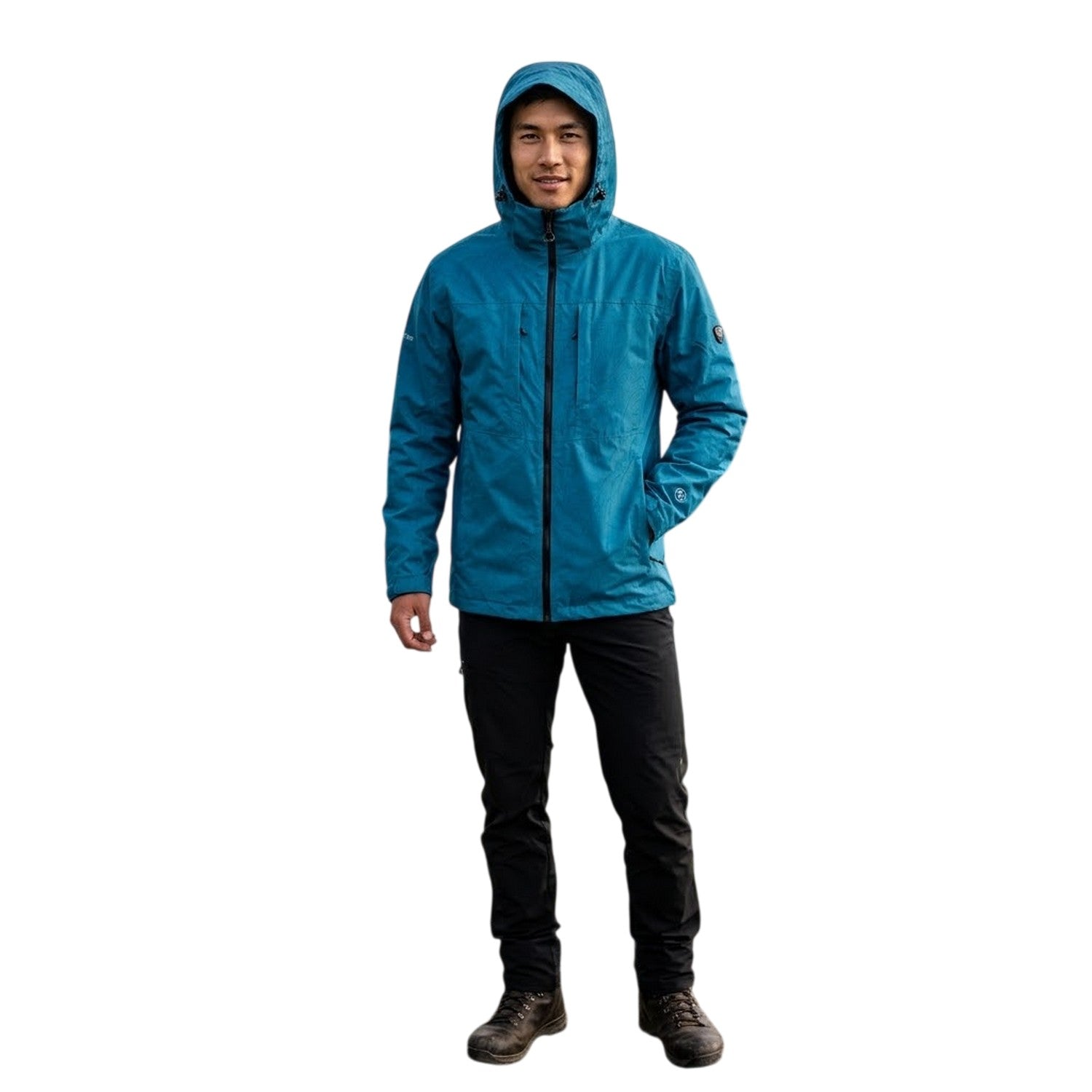 Bondi Blue - Side - Trespass Mens Cullahill Hooded Jacket