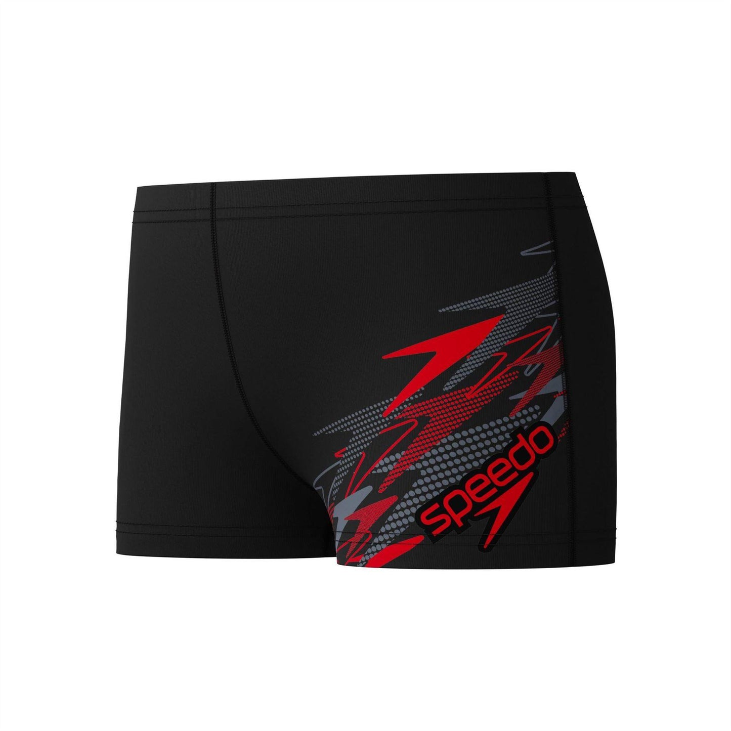 Anthracite-Red - Lifestyle - Speedo Boys Jammer Swim Shorts