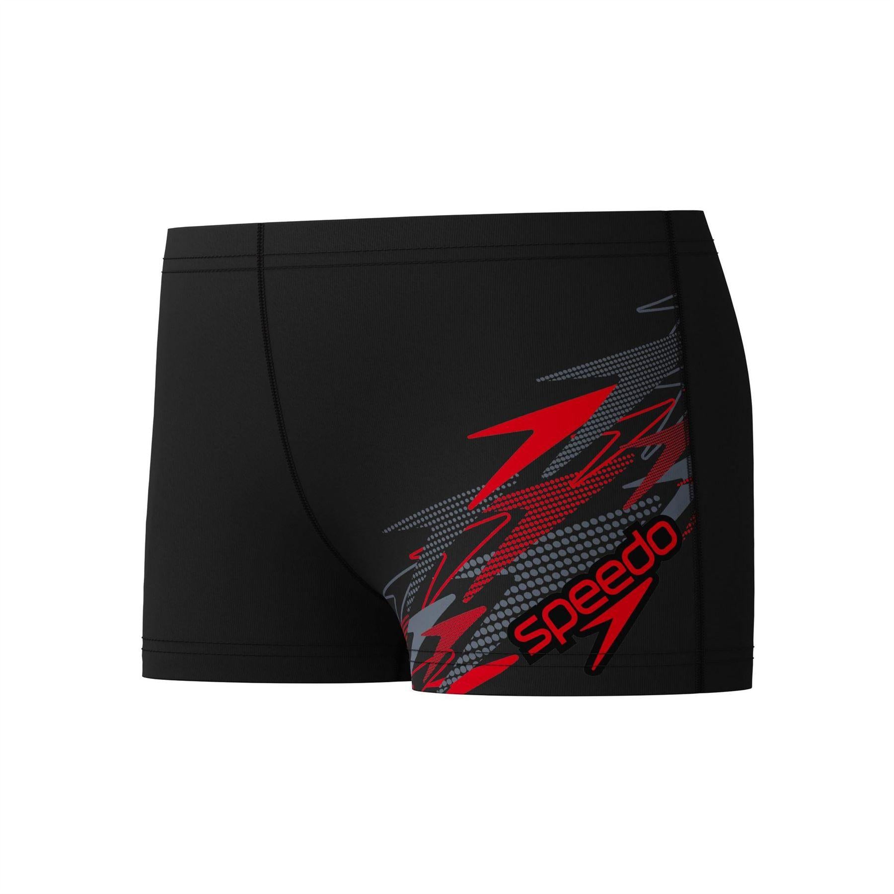 Anthracite-Red - Lifestyle - Speedo Boys Jammer Swim Shorts