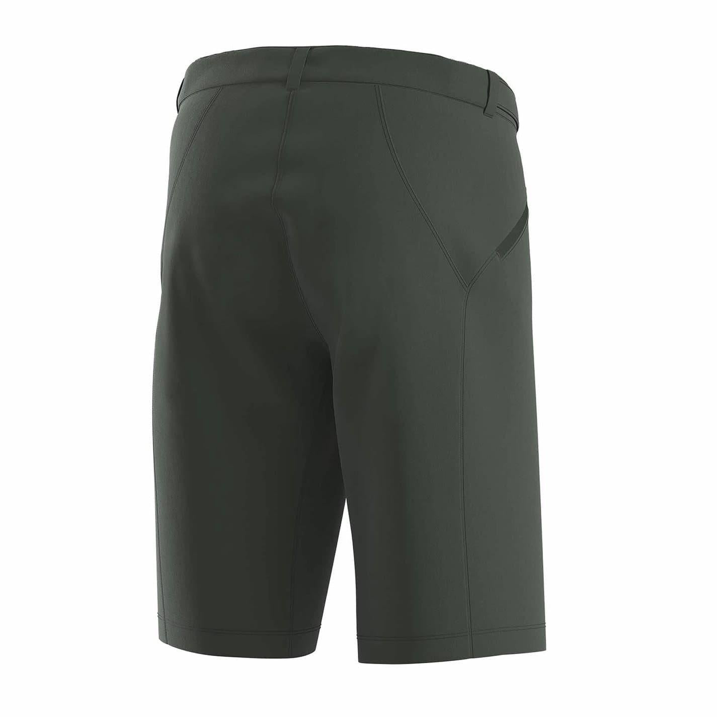 Dark Green - Back - Bicycle Line Mens Ostiglia 2 Baggy Cycling Shorts