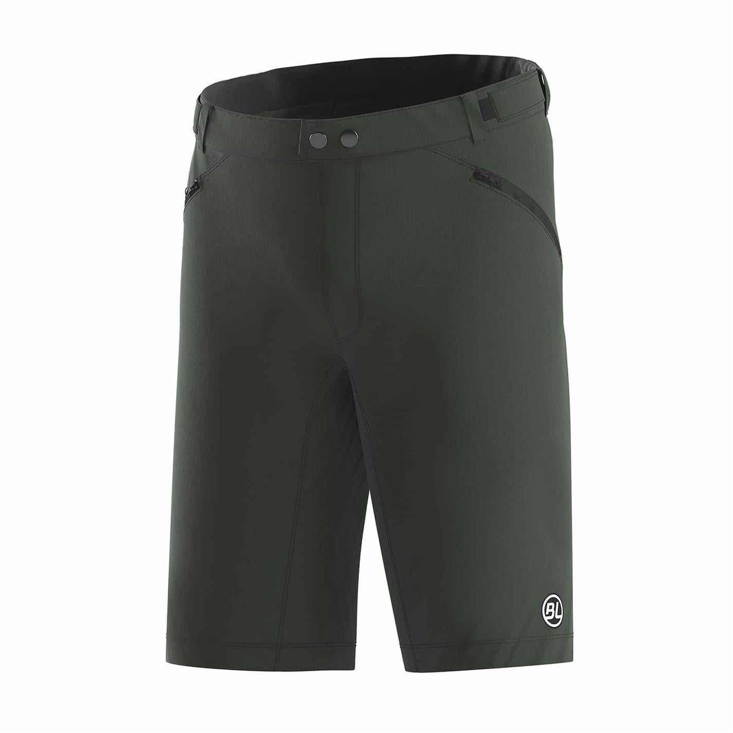 Dark Green - Front - Bicycle Line Mens Ostiglia 2 Baggy Cycling Shorts