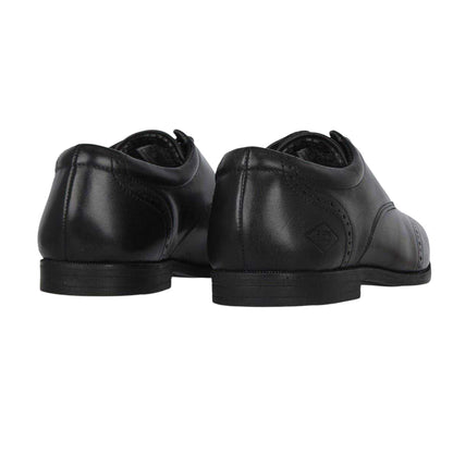 Black - Back - Lee Cooper Girls Isabella Leather Brogues