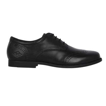Black - Front - Lee Cooper Girls Isabella Leather Brogues