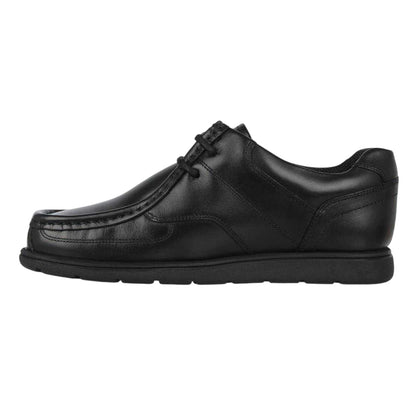Black - Side - Lee Cooper Childrens-Kids Waltham Leather School Shoes