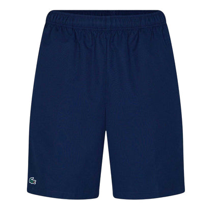 Navy Blue - Front - Lacoste Mens Woven Plain Elasticated Relaxed Fit Shorts