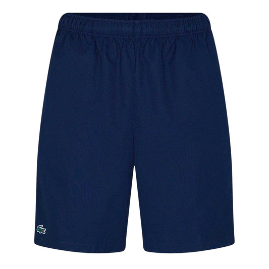Navy Blue - Front - Lacoste Mens Woven Plain Elasticated Relaxed Fit Shorts