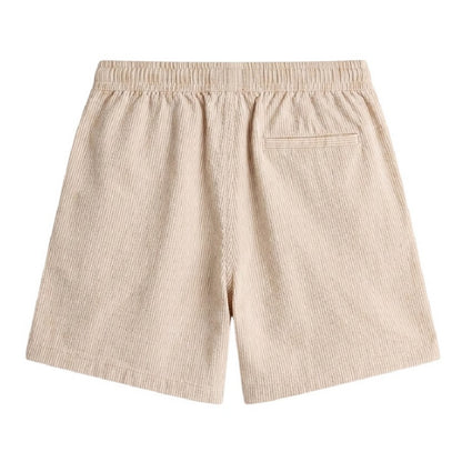 Tan - Back - Tommy Jeans Mens Seersucker Stripe Casual Shorts