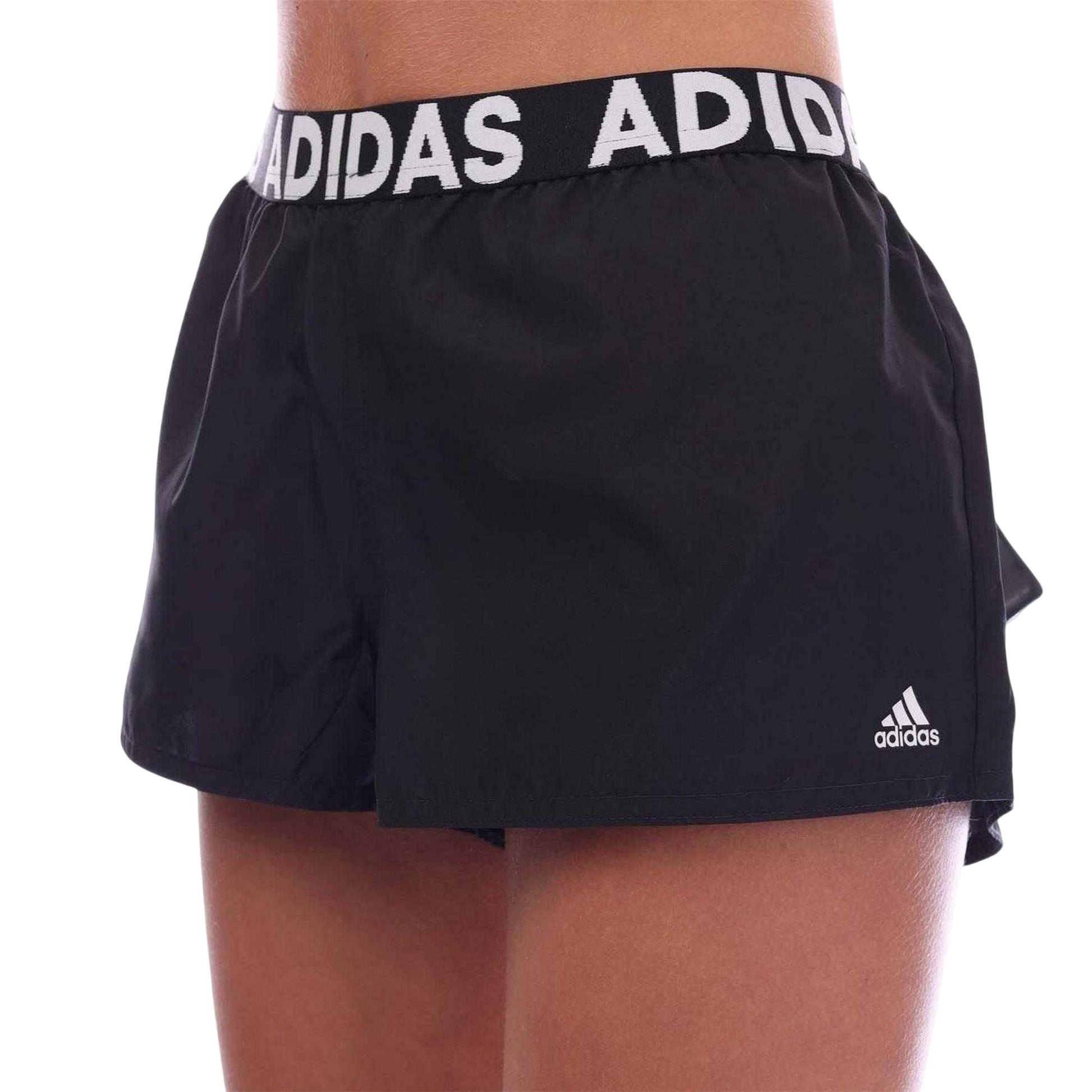 Black - Side - Adidas Womens-Ladies Beach Shorts