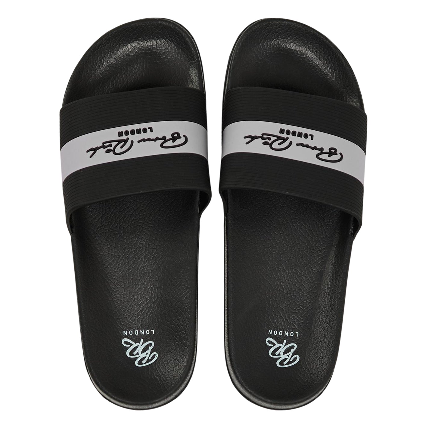 Black - Side - Born Rich Mens Aurelio Sliders