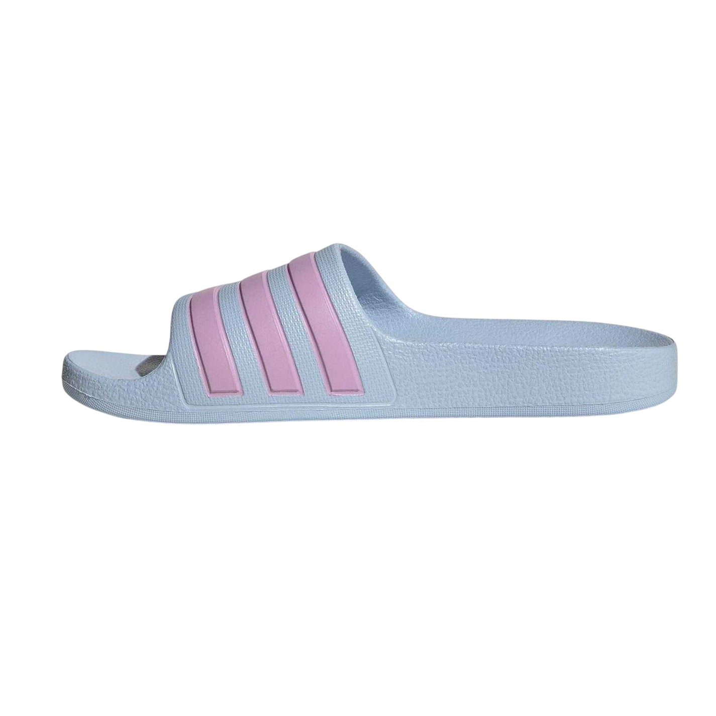 Glow-Blue-Lilac - Side - Adidas Boys Adilette Aqua Slides