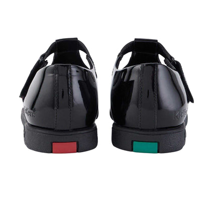 Black - Back - Kickers Girls Fragma T-Bar Shoes