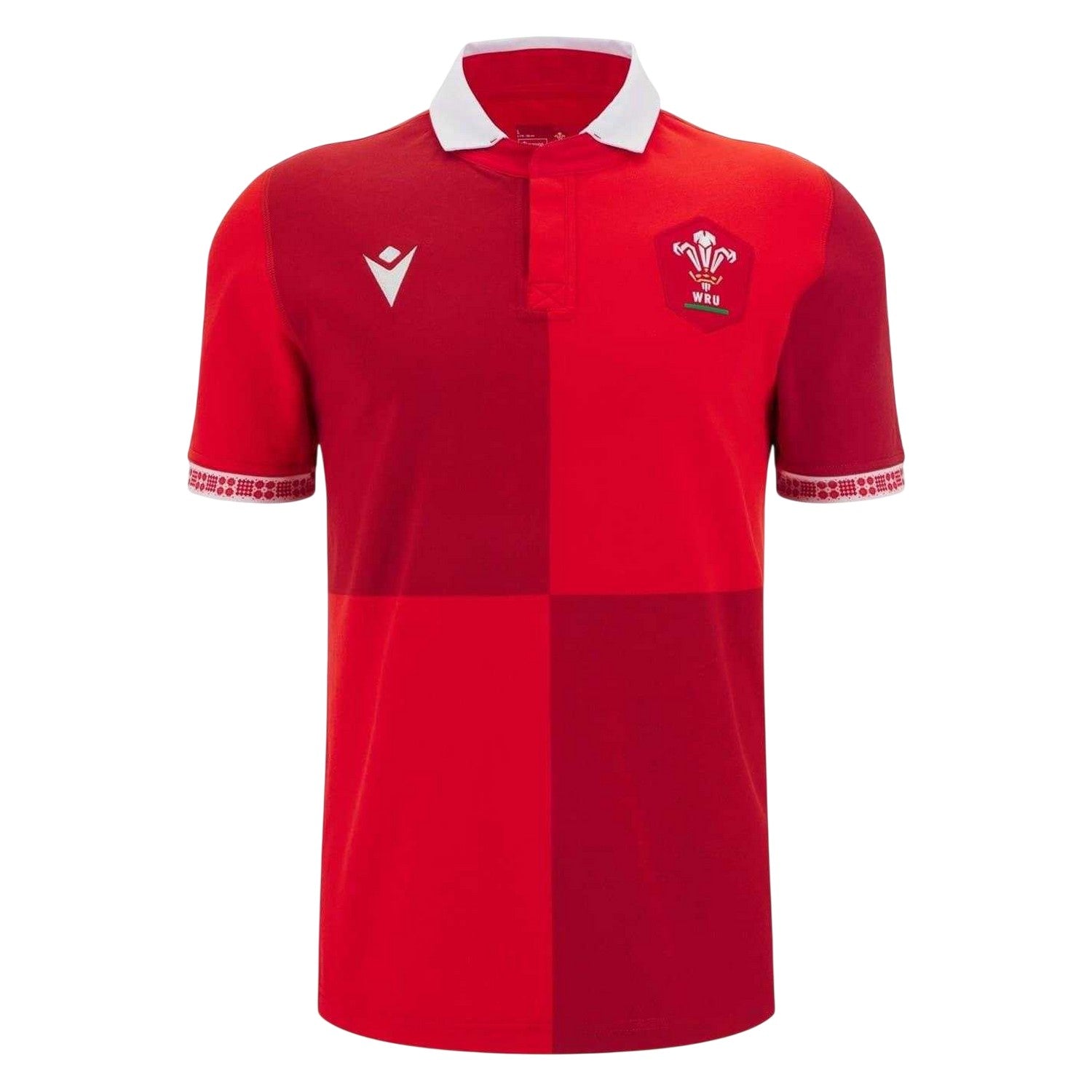 Red - Front - Wales RU Mens 2025 Rugby Shirt