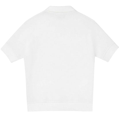 White - Back - Lacoste Womens-Ladies Logo Loose Fit Polo Shirt