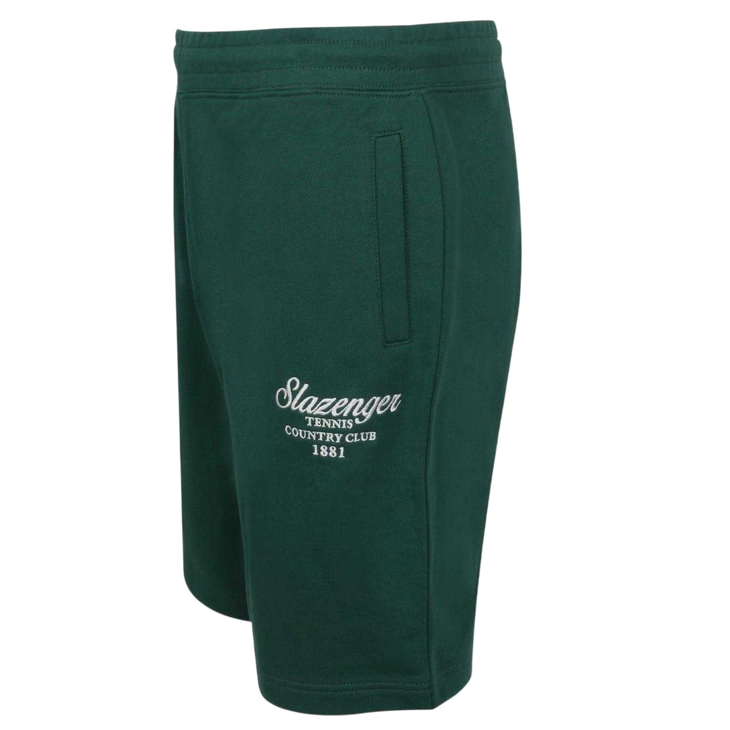 Green - Side - Slazenger Mens Relaxed Fit Tennis Shorts