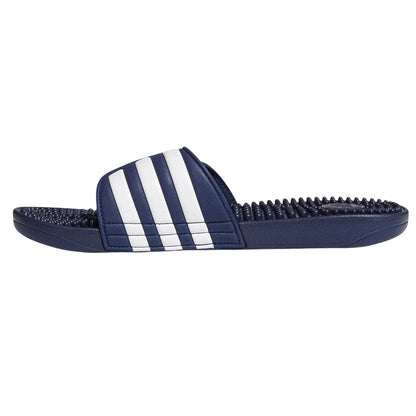 Dark Blue-Cloud - Side - Adidas Womens-Ladies Striped Flat Sliders