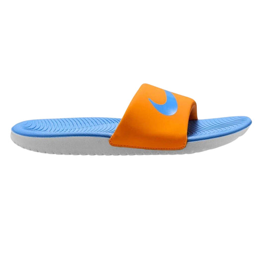 Orange Peel - Front - Nike Childrens-Kids Kawa Single Strap Flat Slides
