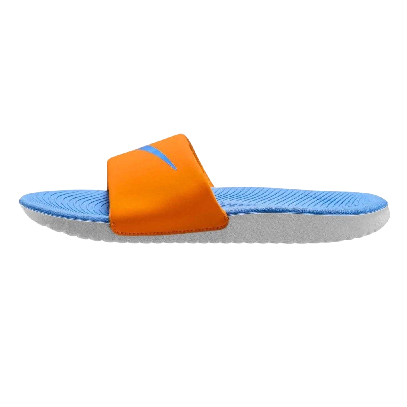 Orange Peel - Side - Nike Childrens-Kids Kawa Single Strap Flat Slides