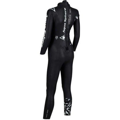 Black Print - Back - Aquasphere Womens-Ladies Graphic Print Full Wetsuit