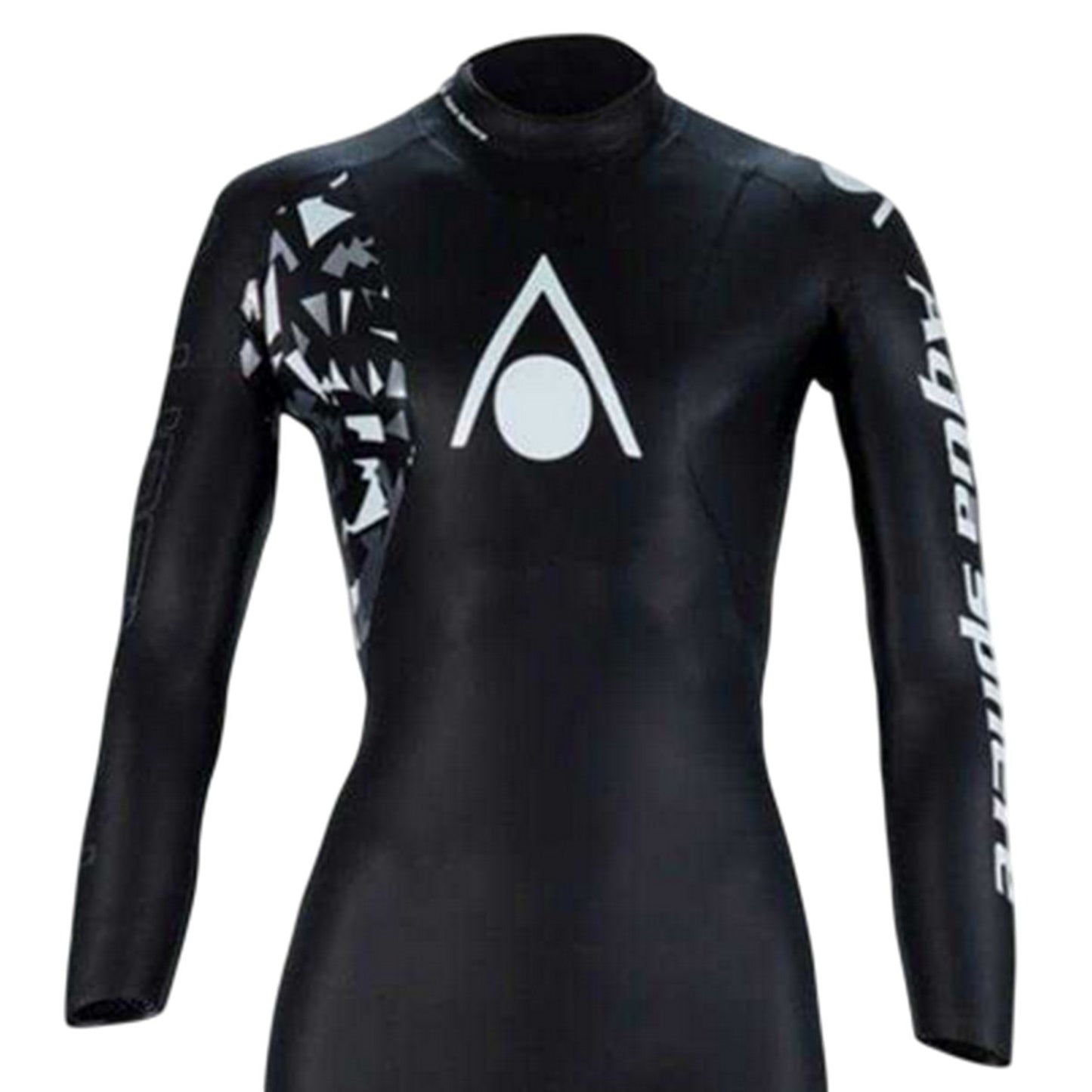 Black Print - Side - Aquasphere Womens-Ladies Graphic Print Full Wetsuit