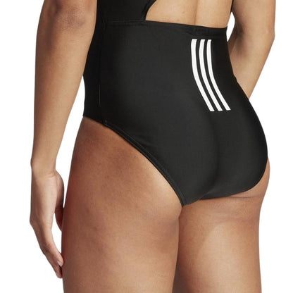 Black-White - Lifestyle - Adidas Womens-Ladies 3S One Piece Swimsuit