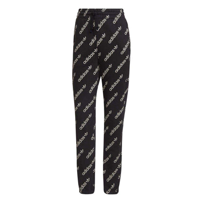Black - Front - Adidas Womens-Ladies Monogram Tracksuit Bottoms