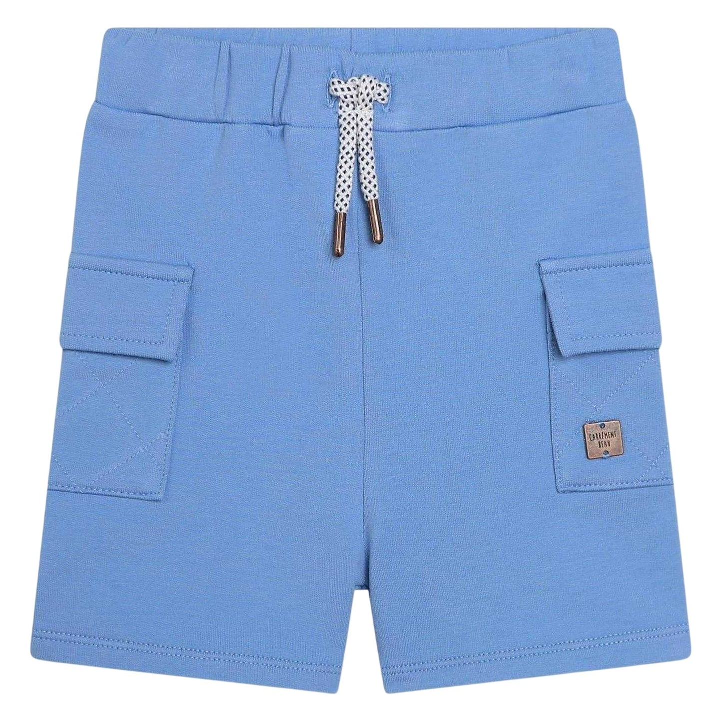 Blue - Front - Carrement Beau Boys Jersey Relaxed Fit Cargo Shorts