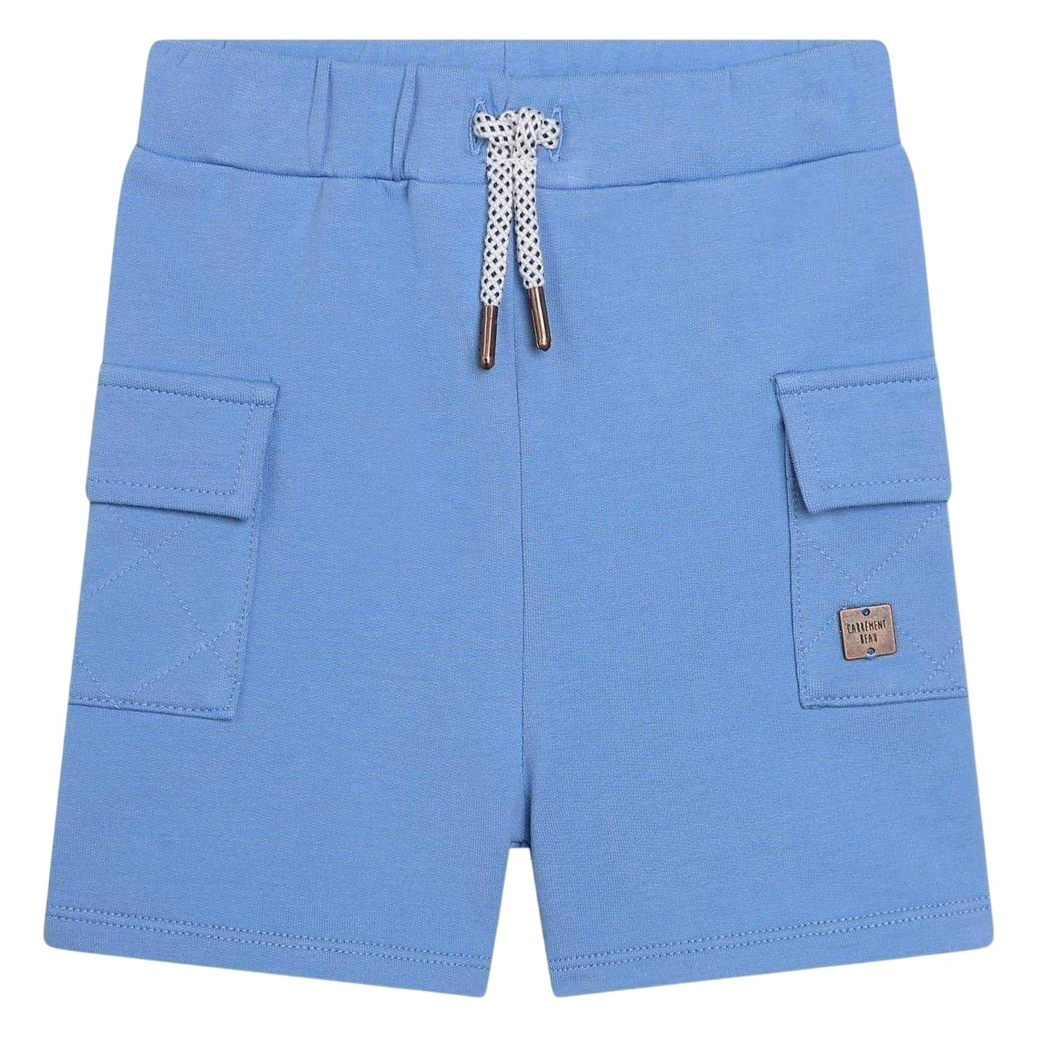 Blue - Front - Carrement Beau Boys Jersey Relaxed Fit Cargo Shorts