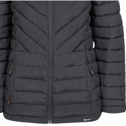 Black - Side - DLX Womens-Ladies Althea Relaxed Fit Puffer Jacket