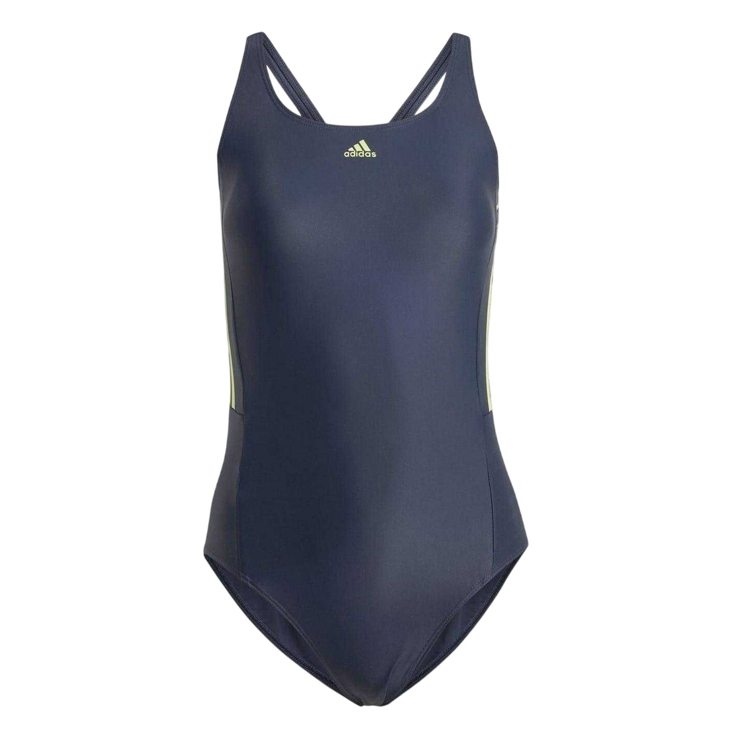 Legend Ink - Front - Adidas Womens-Ladies 3 Stripes One Piece Swimsuit