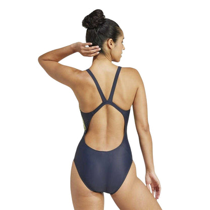 Legend Ink - Back - Adidas Womens-Ladies 3 Stripes One Piece Swimsuit