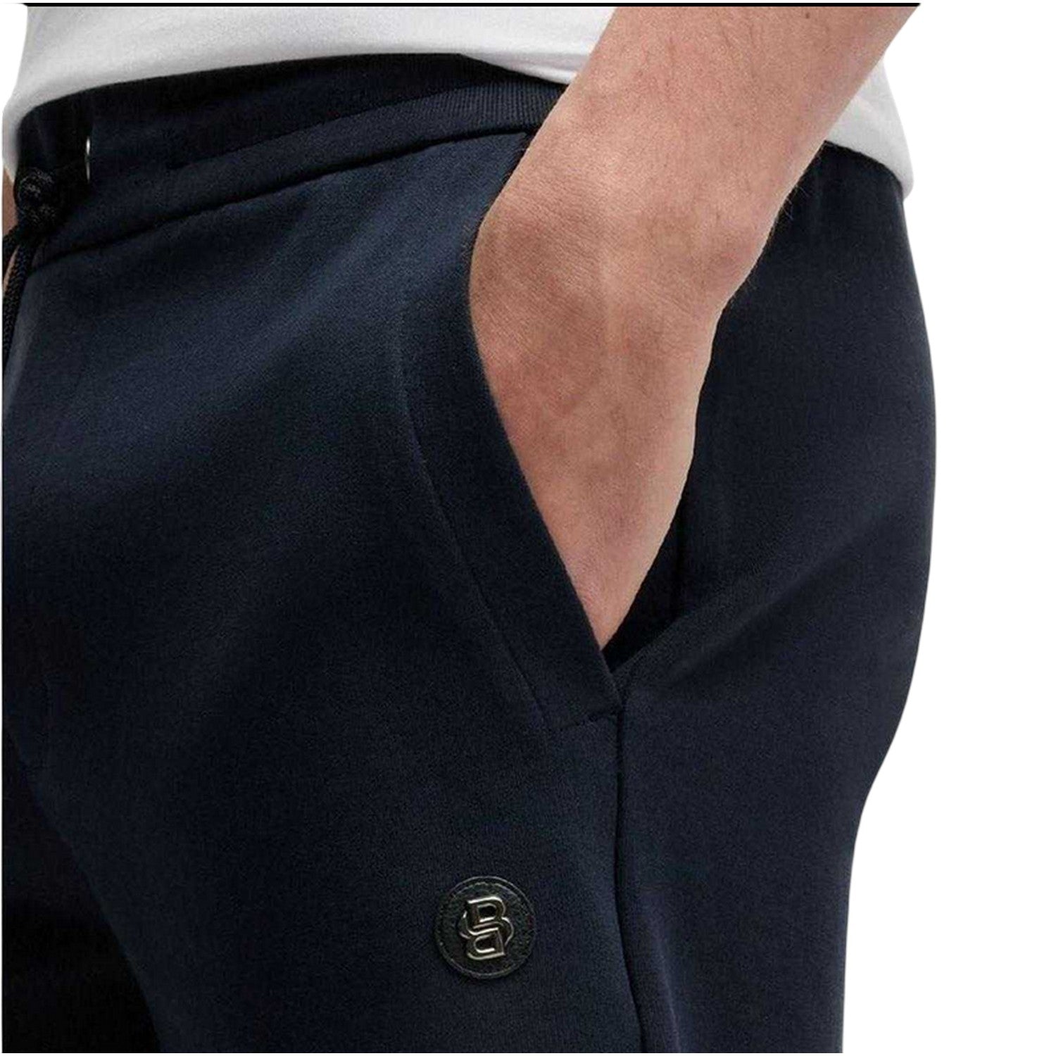 Dark Blue - Side - Boss Mens C-Leoni 01 Monogram Shorts