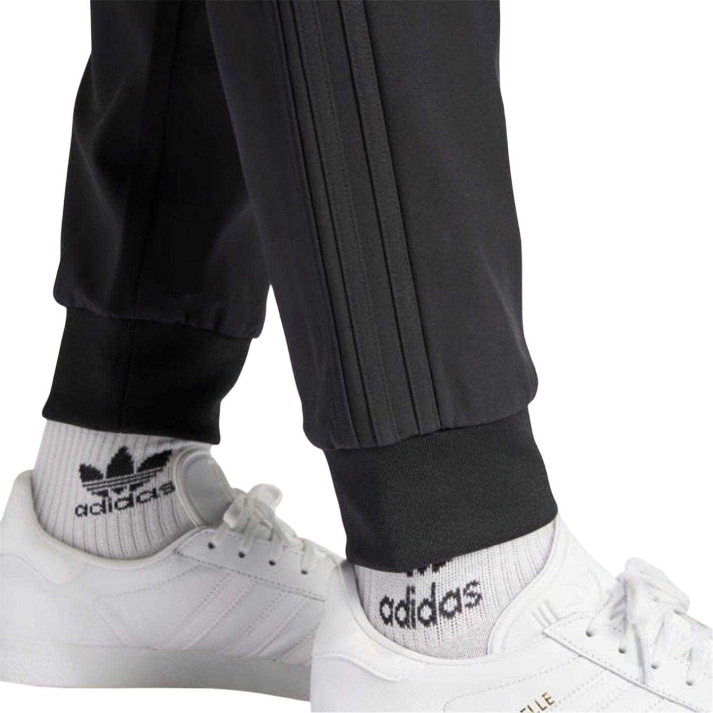 Black - Side - Adidas Mens Originals 3 Stripes Jogging Bottoms