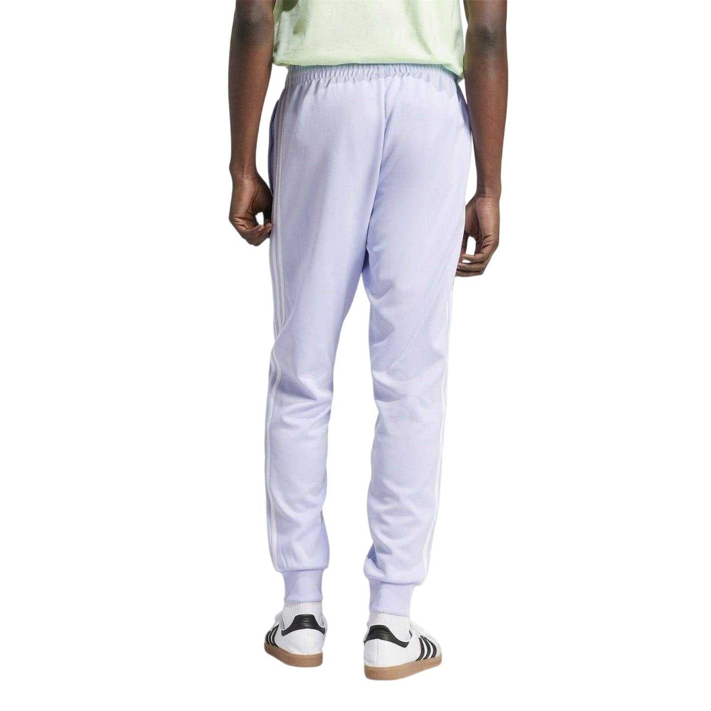 Purple - Back - Adidas Mens Originals 3 Stripes Jogging Bottoms