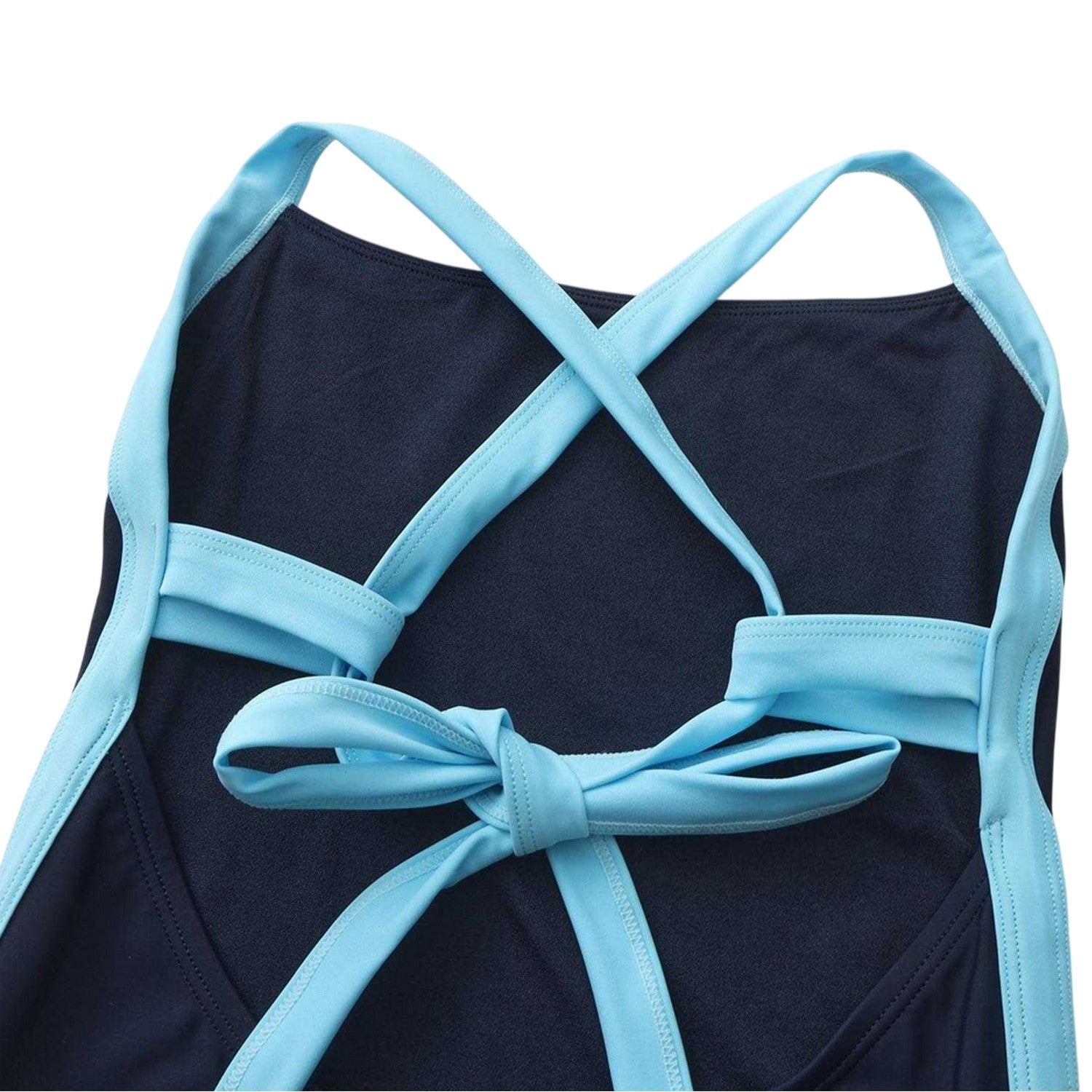 Navy - Lifestyle - Slazenger Womens-Ladies Tie Up Back One Piece Swimsuit