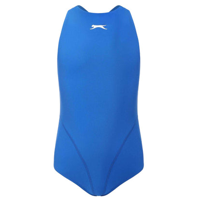 Cobalt - Front - Slazenger Girls Cross Back One Piece Swimsuit
