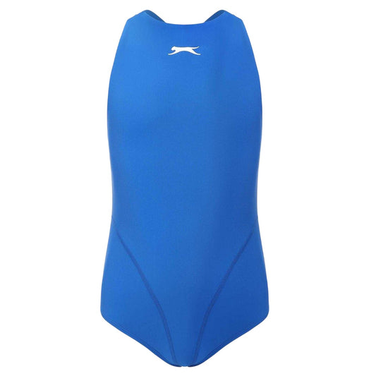 Cobalt - Front - Slazenger Girls Cross Back One Piece Swimsuit