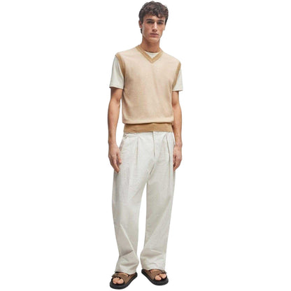 Medium Beige - Lifestyle - Boss Mens Lucid Sweater Vest