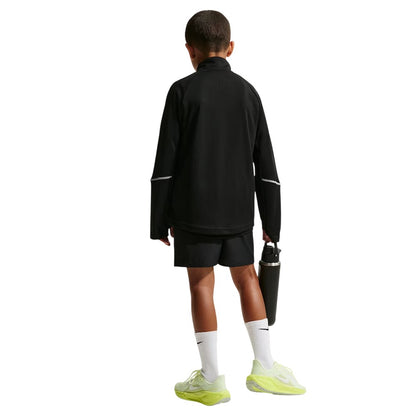 Black - Back - Nike Boys Miler Half Zip Running Top