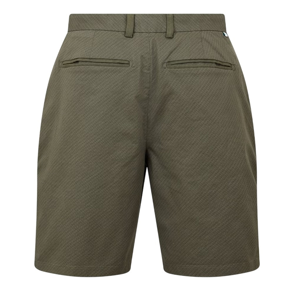 Khaki - Back - Ted Baker Mens Geometric Regular Shorts