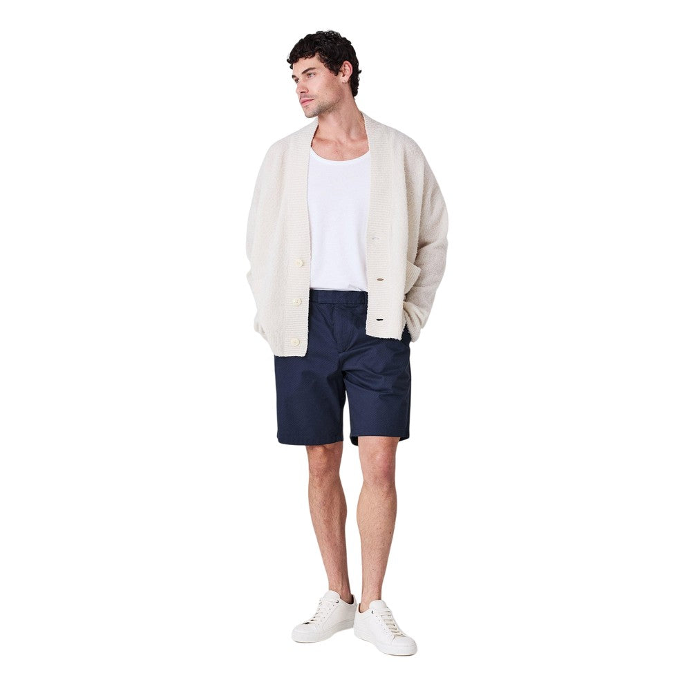Navy - Side - Ted Baker Mens Geometric Regular Shorts