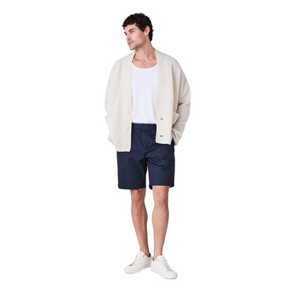 Navy - Side - Ted Baker Mens Geometric Regular Shorts