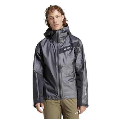 Carbon - Side - Adidas Mens Terrex Textured Hooded Jacket