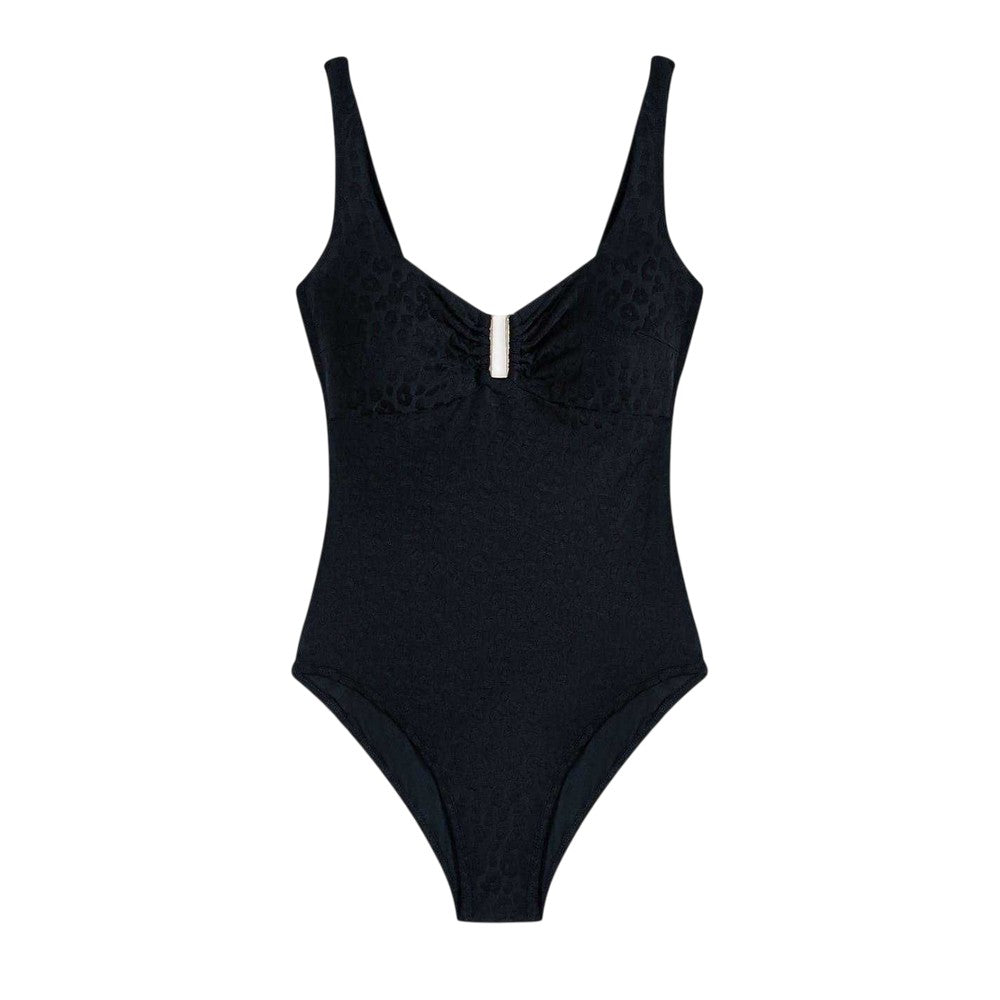 Leopard - Front - Chelsea Peers Womens-Ladies Animal Print One Piece Swimsuit