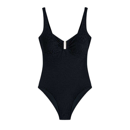 Leopard - Front - Chelsea Peers Womens-Ladies Animal Print One Piece Swimsuit