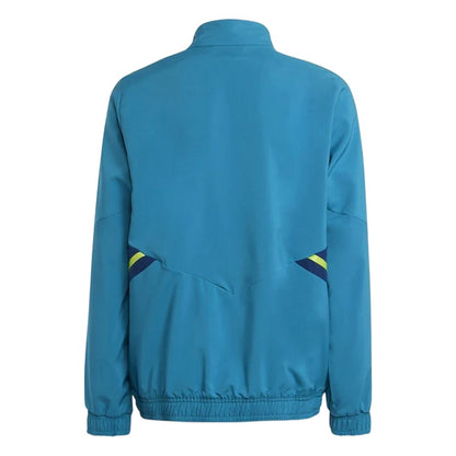 Blue - Back - Adidas Childrens-Kids Condivo 22 Presentation Juventus FC Track Top